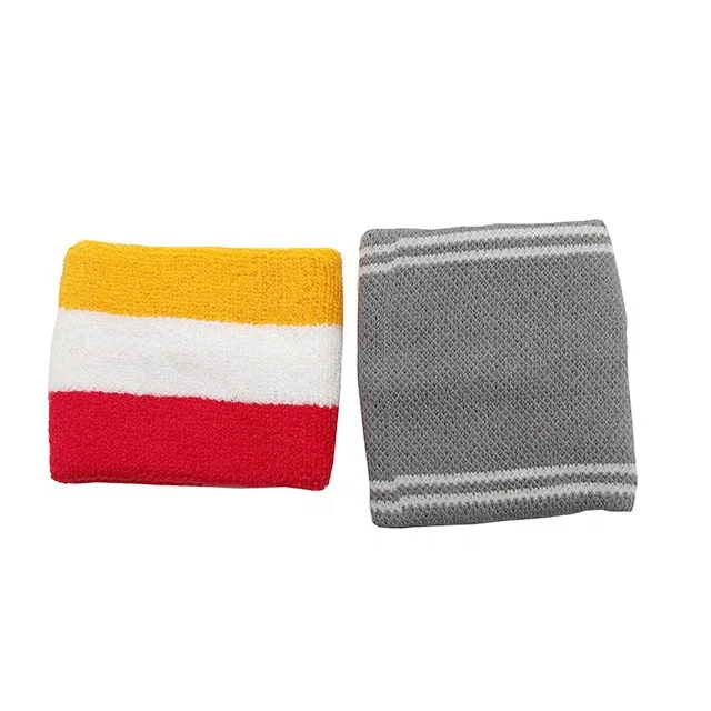 Promotional  customized woven logo cotton sports wristbands with pocket