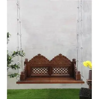2 Seater Wooden HandcraftedJhula Swings Indoor Jhula Customized Jhula Manufacturer Wholesaler In Delhi India