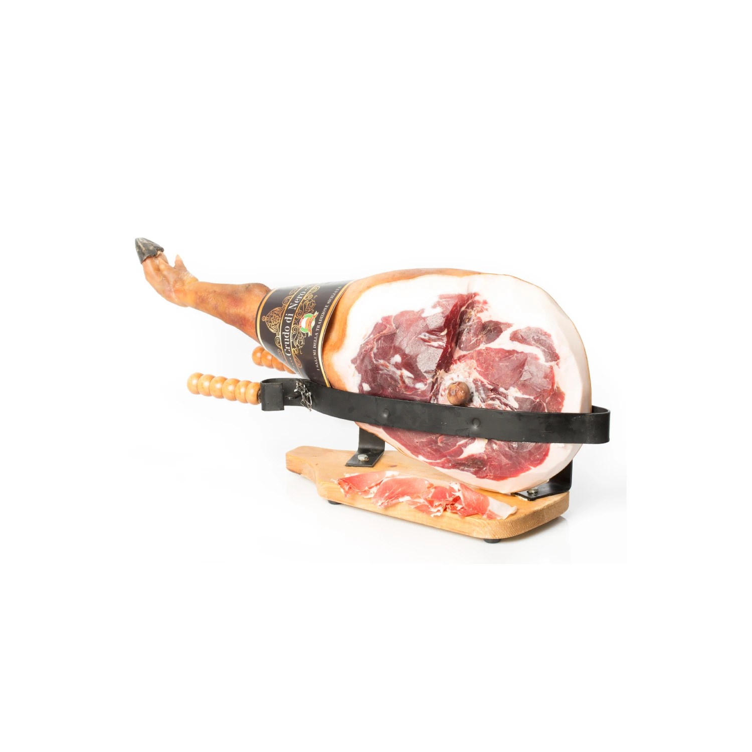 Top quality pork meat italian from sicilian black pig cured ham