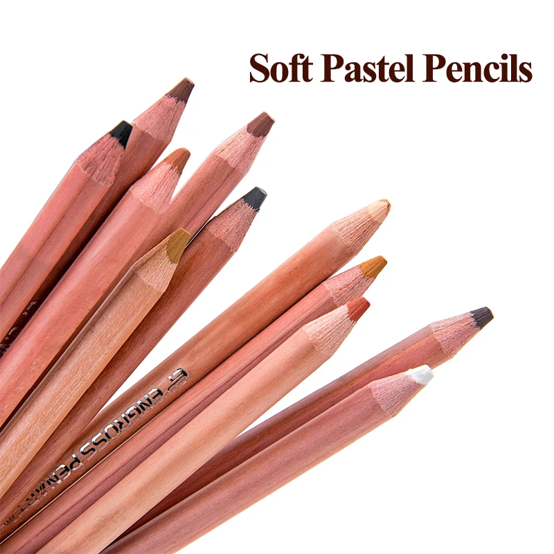 EP engross penart 12/set color artist professional solf pastel colored pencil for portrait and landscape series