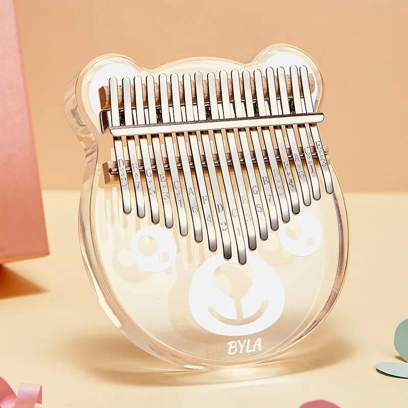 Byla crystal thumb piano transparent kalimba 17-tone kalimba finger piano kalingba