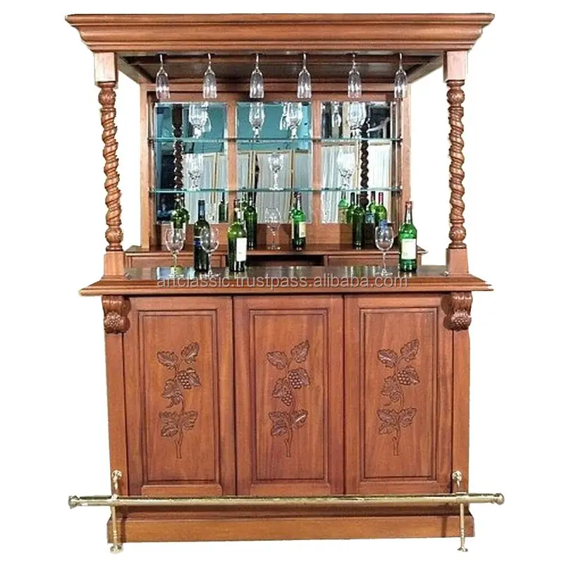 
Denpasar Pub Bar is the exquisite mahogany bar in a luxurious style bar furniture 