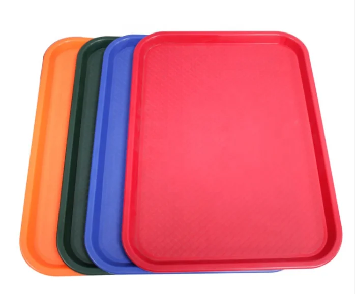 Factory hot sales premium rectangular plastic serving tray for fastfood service, hotel, restaurant, coffee, bar, beer, etc