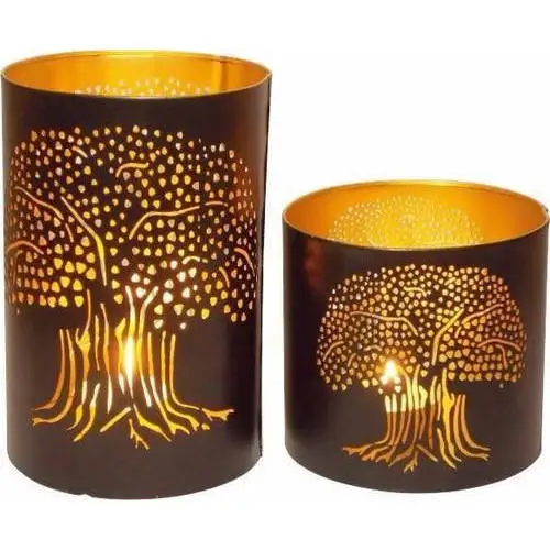 Votive Jars Home Decoration Carton Iron Silver Customized Logo Christmas Lantern Home Decor Candle Holder Metal Candle Stand