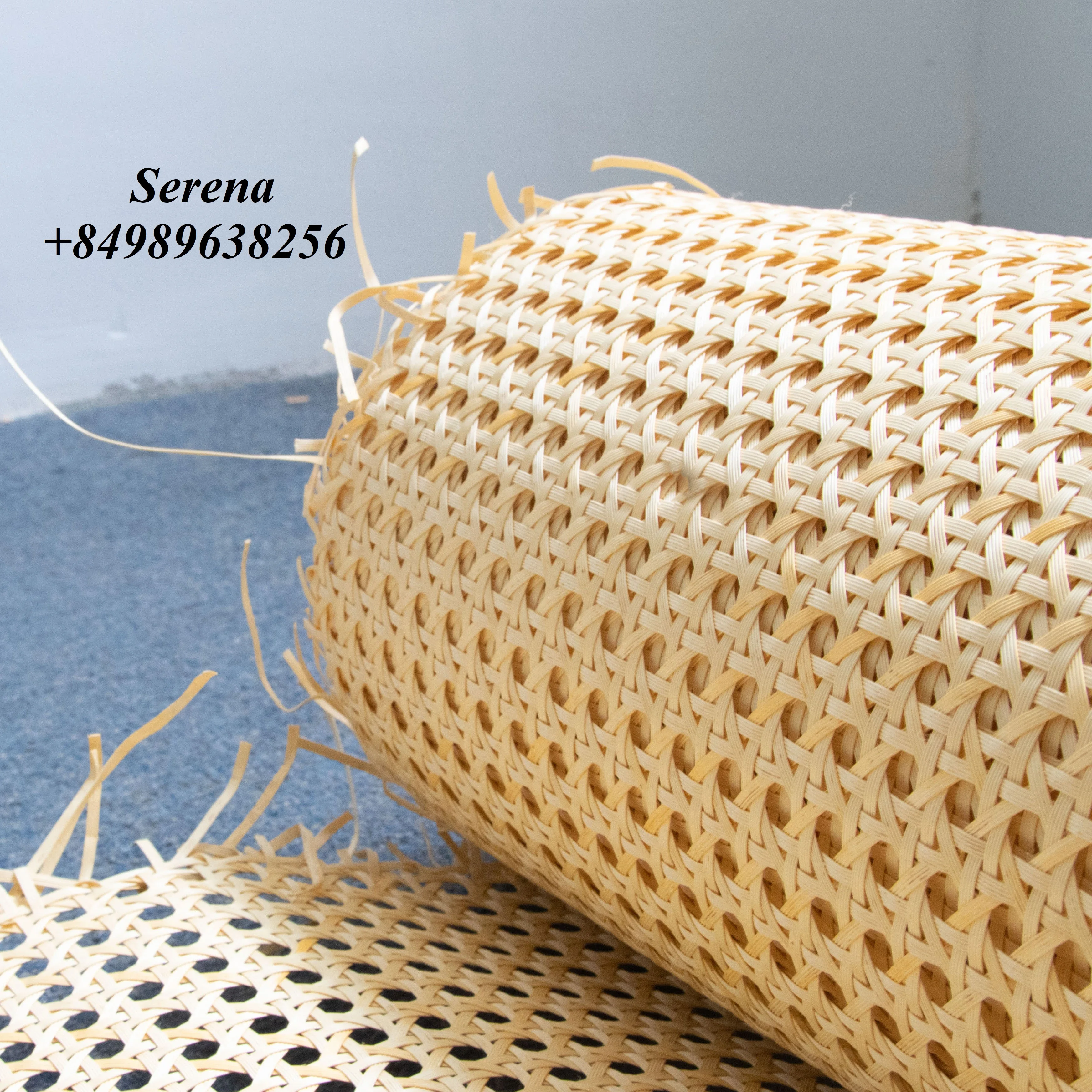 Best quality Factory price PE plastic Mesh Rattan Cane Webbing Roll Woven Natural Rattan Webbing Cane