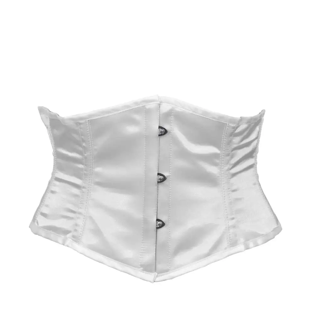 Hot Sale Black Satin Boned Waist Trainer Corsets and Bustiers Burlesque Costume Wedding Dress Underwear Lingerie