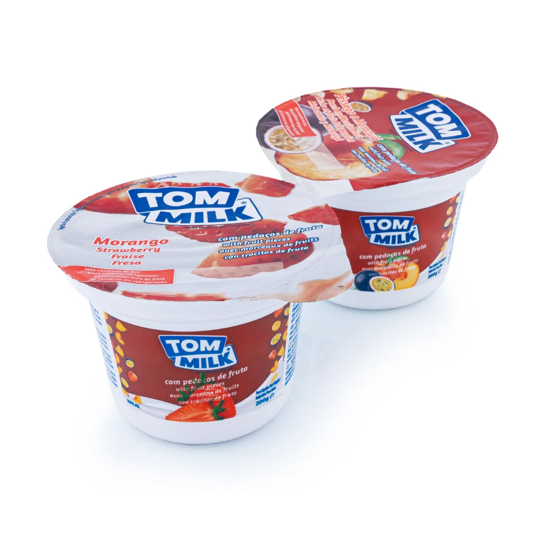 Hot Selling Long Life Portugal TOM MILK Dairy Fruit Pieces Yoghurt