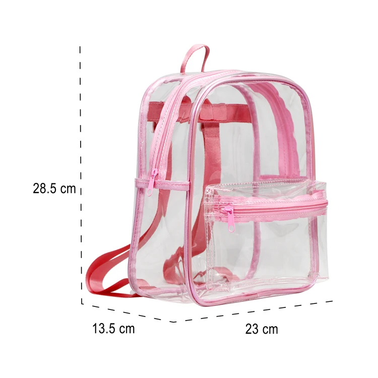 Amazon hot Selling Clear pvc backpack, clear plastic bags, custom clear backpack transparent school bag