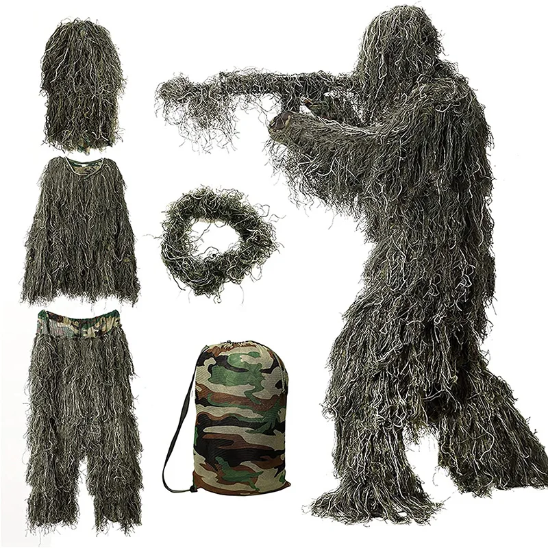 Костюм Gillie Ghillie, камуфляжные брюки с капюшоном