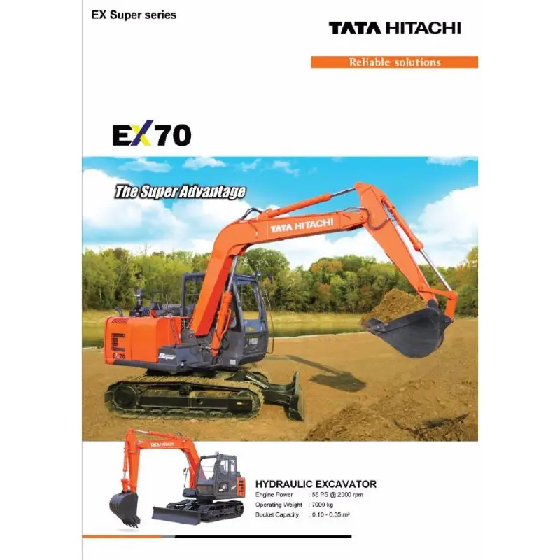 Тата Хитачи EX70 Супер новая версия HItachi экскаватор земли для земляных работ специально разработан высокоэффективного