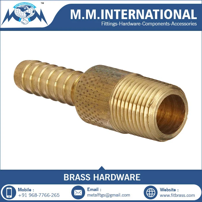 Brass Hose Nipple Fittings Threaded Brass Pipe Fittings