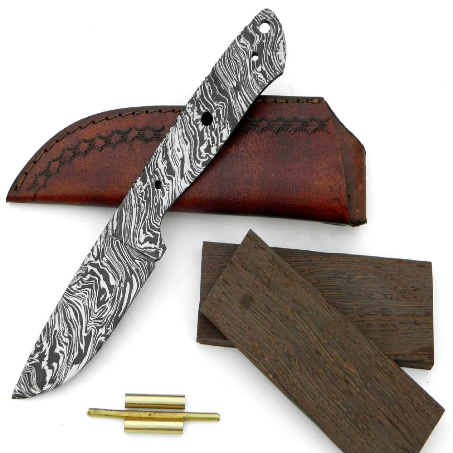 
Custom Handmade Damascus Steel Hunting Knife Blank Blade Knife Making Top High Quality 