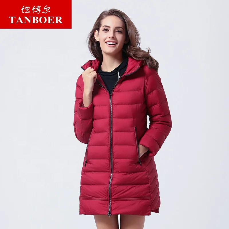 Plus size women custom fashion popular high quality women down jacket