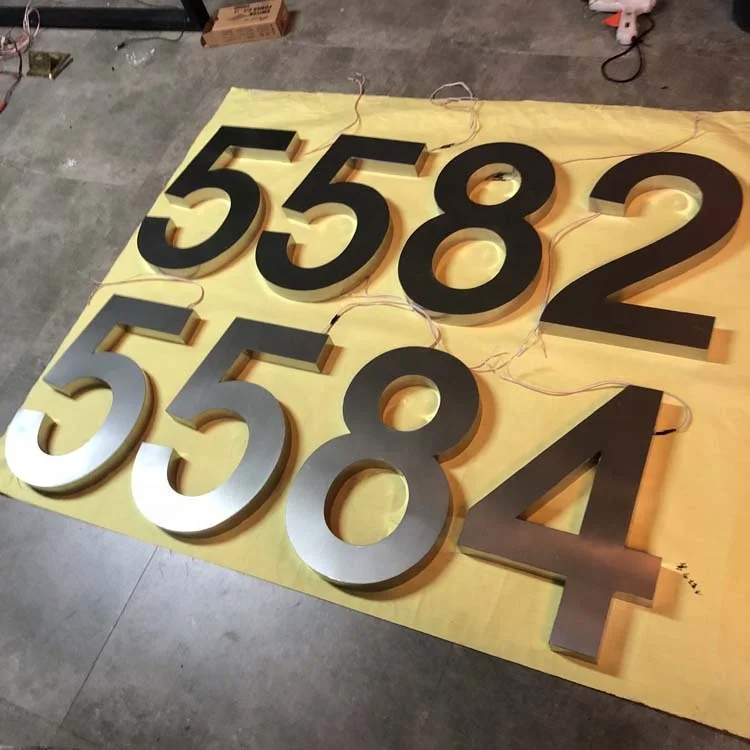 
CE RoHs certification custom led letter sign 3d led backlit house number 