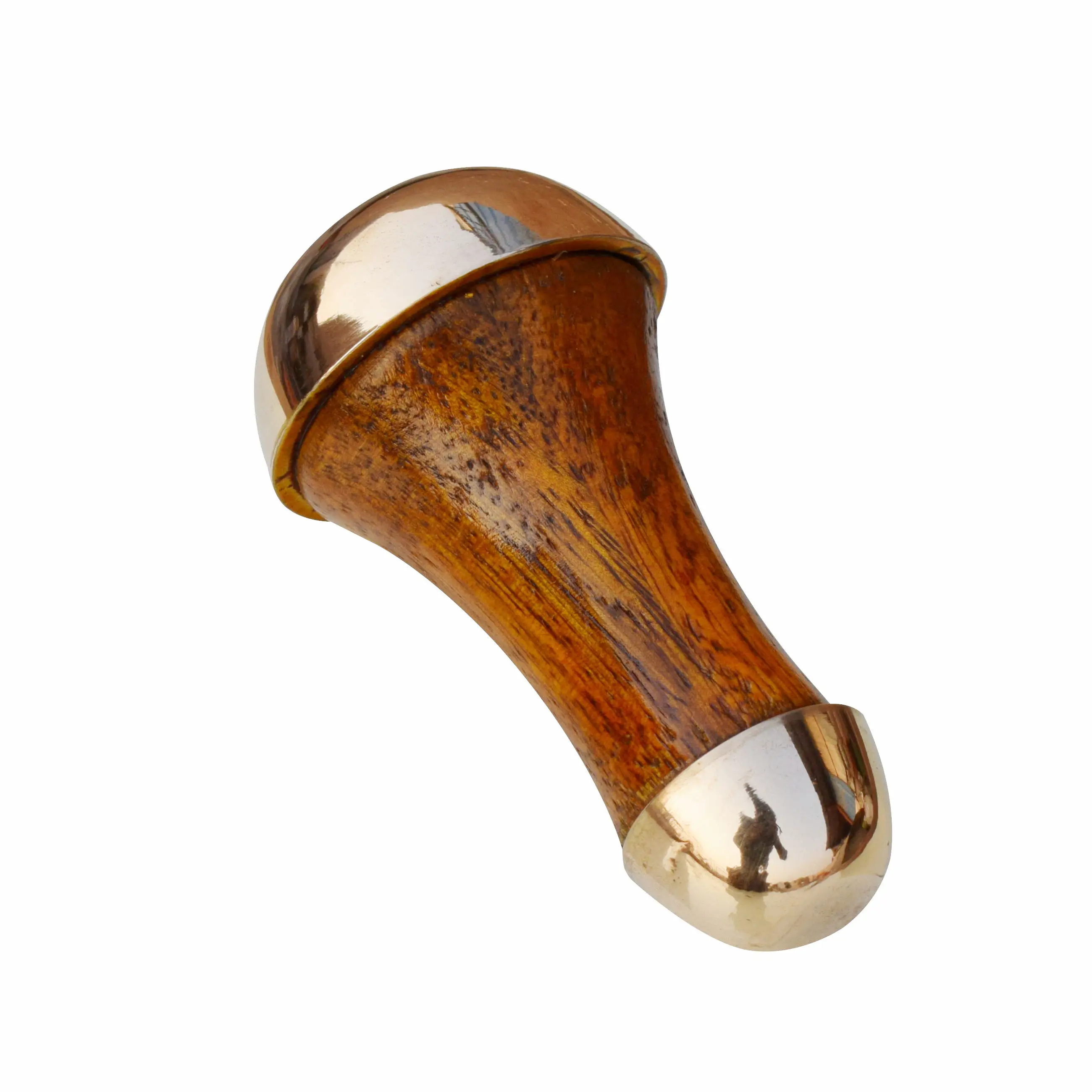 Kansa Handheld Massager with Wooden Handle 90% Copper and 10% Tin for Body and Eye Massage Metal Construction