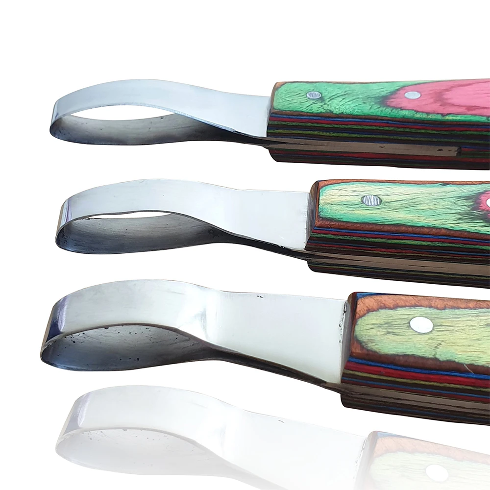 Ножи-копыта из нержавеющей стали прямой острый нож-копыта с деревянной ручкой