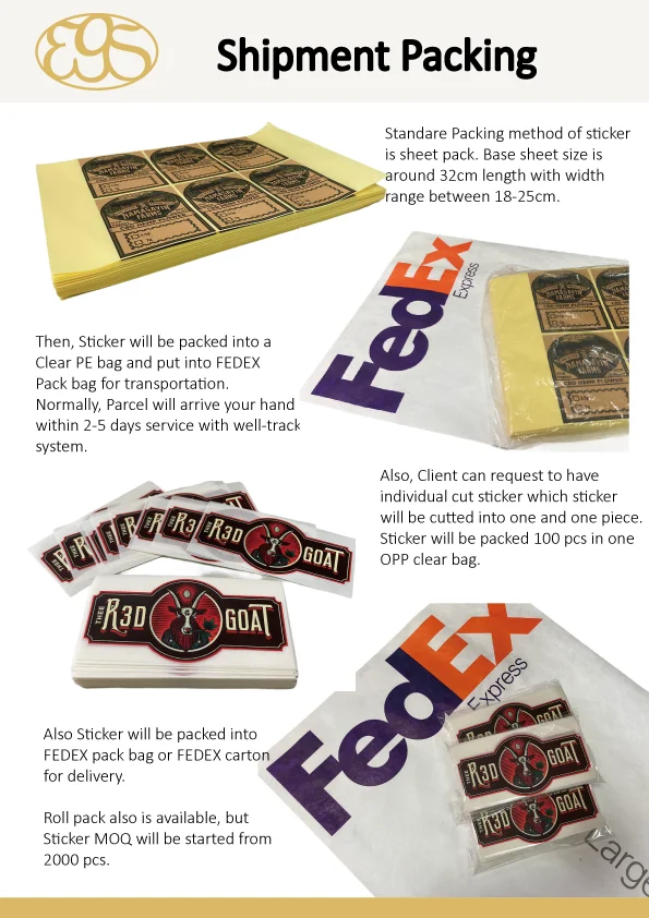 Packing-sticker