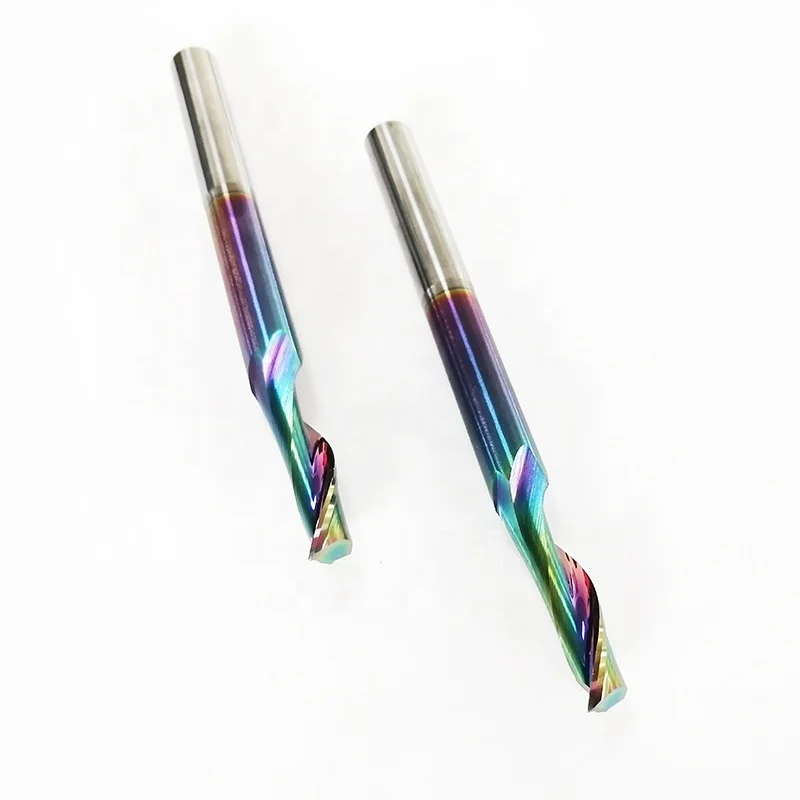 Концевая фреза с одной канавкой CNC, спиральные фрезы для алюминия