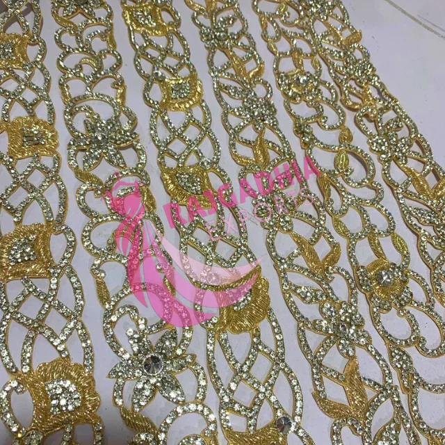 lot stock fancy decorative beaded mesh lace trimming for dresses