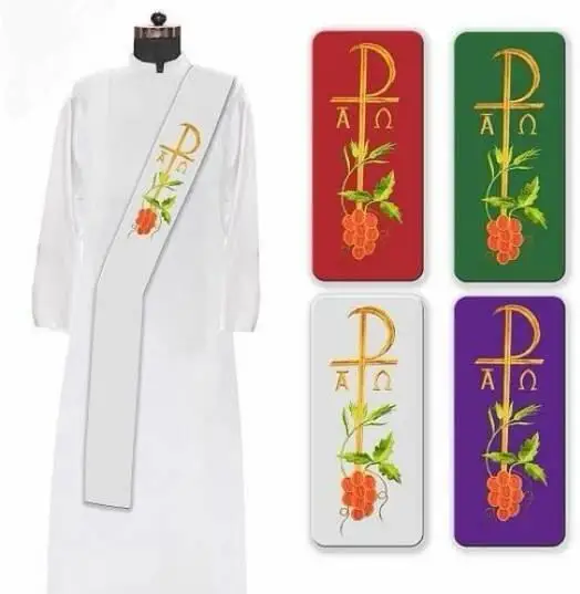 Premium Quality Priest Stoles Customized Embroidery Style Church Priest Stoles Custom Design Available
