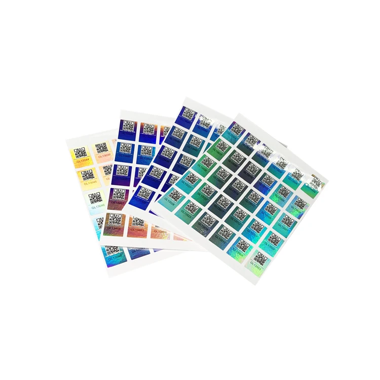 
Custom vinyl holographic stickers label print 