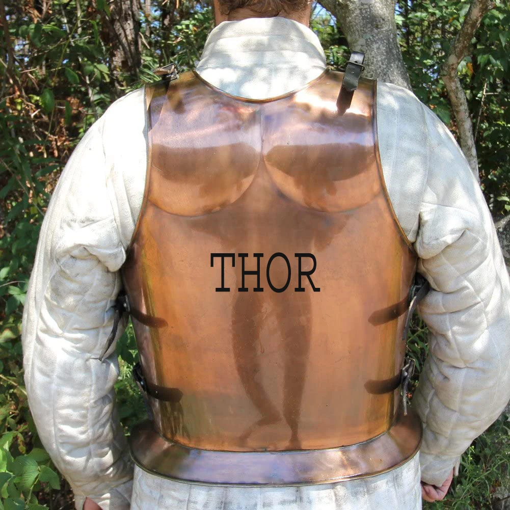  Римская средневековая Броня Cuirass мышечная куртка Медная Отделка кожаный ремешок костюм 