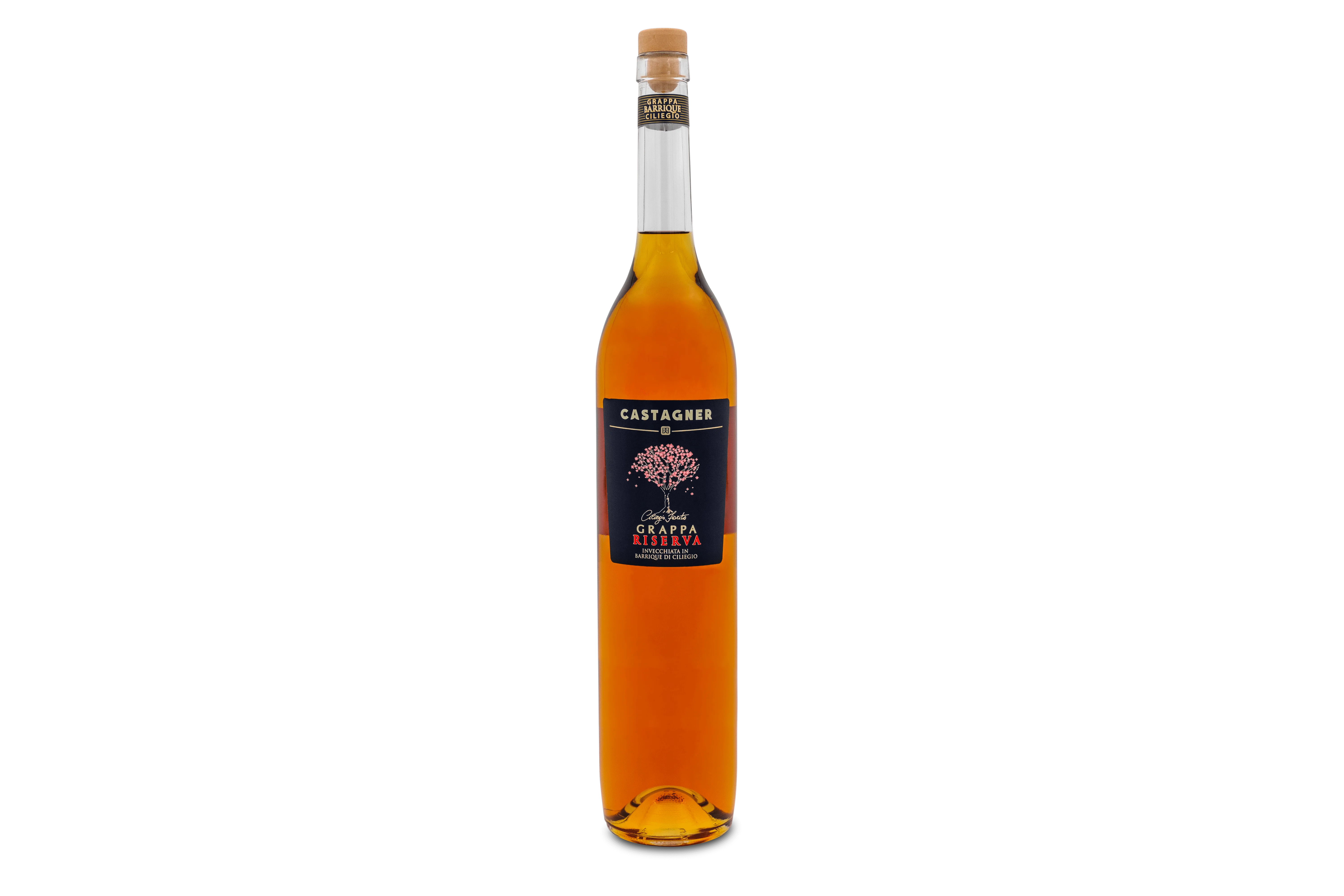 GRAPPA BARRIQUE DI CILIEGIO RISERVA MADE IN ITALY PREMIUM HIGH QUALITY AGED IN CHERRY CASKS MARC GLASS BOTTLE700 ML