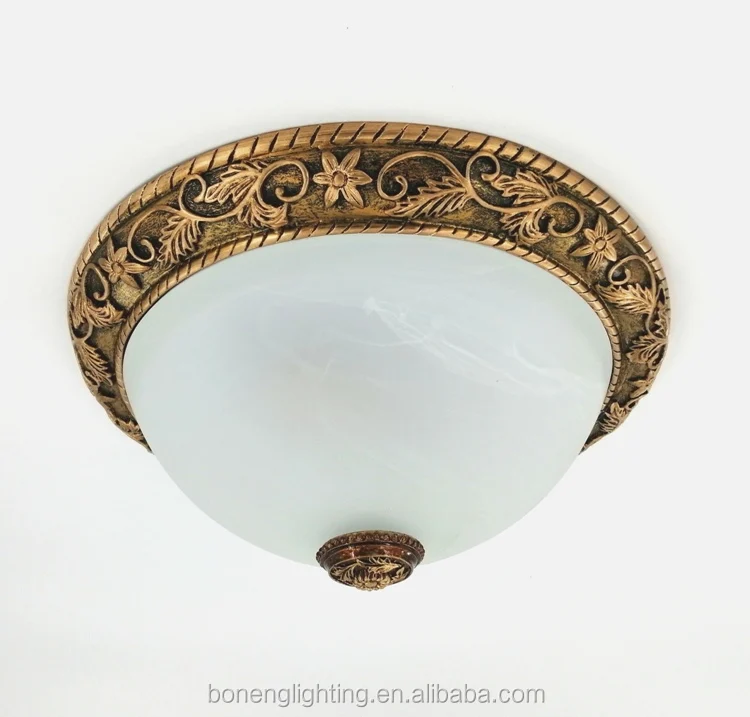 
Zhongshan E27 ceiling lighting D370mm white base and resin cover material ceiling lighting fixture 