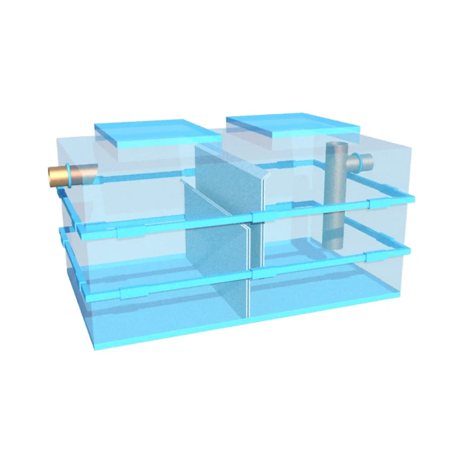 Polypropylene Ground Workshop 2120*1120*1000 mm OPP 14,0-1000 (4 liters/sec) Grease Trap For Restaurants / Food Industries