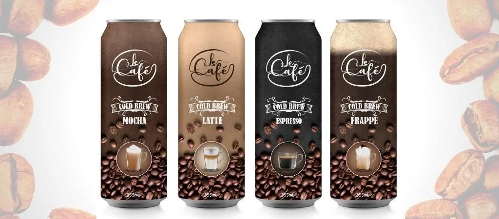 Le Cafe - Ready To Drink Cold Brew Coffee Oatmilk Lactose Free Cappuccino Mocha Latte 355ml Canned - Premium Healthy Drink