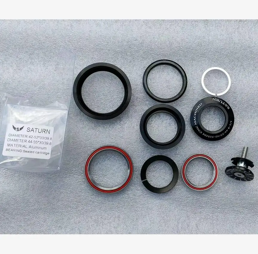 mtb alloy aluminium 6061 bike bicycle taper 44/55/56mm sealed bearings headset  SATURN