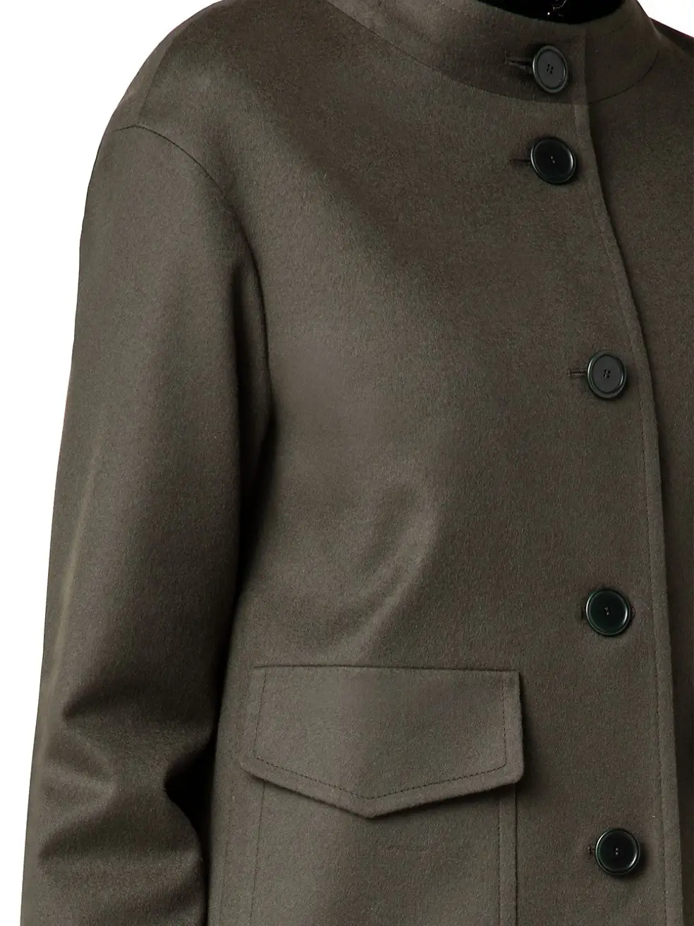  Женская куртка из шерсти и кашемира на заказ большого размера с укороченным силуэтом