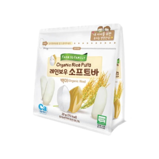 
Korean Organic Rice Snacks for baby made in Korea Soft bar Rice Flavor 