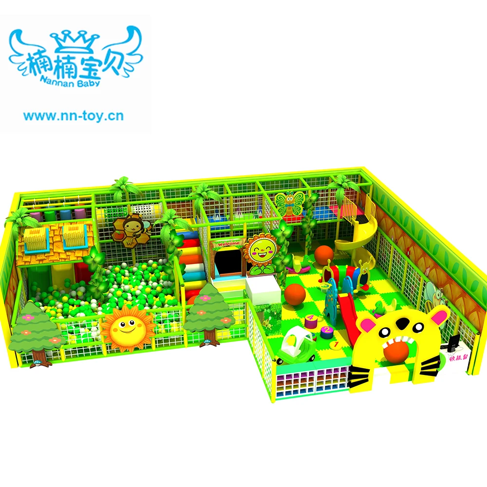 
Forest themed amusement park equipment soft play ball pool kindergarten indoor playground for sale 
