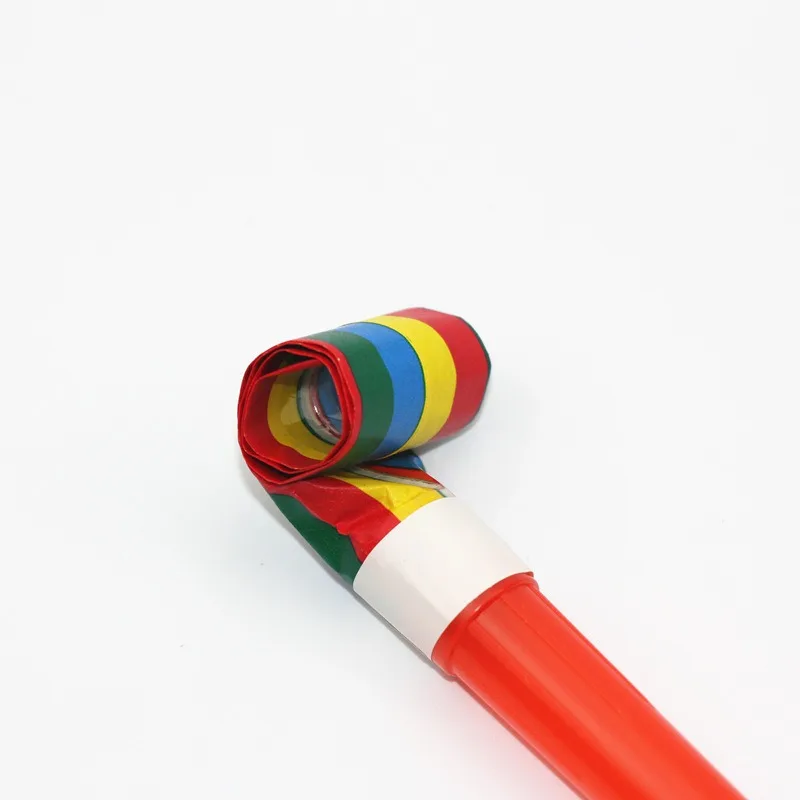 11.5cm party blowouts paper blow horn paper whistle