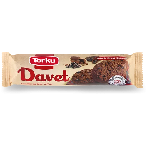 TORKUU Davet Biscuits With Cocoa Chocolate Drops 82gr