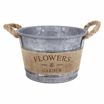  Оцинкованная экономичная винтажная Ведерко для дома и сада декоративная железная цветов с ручкой металлический цветочный горшок