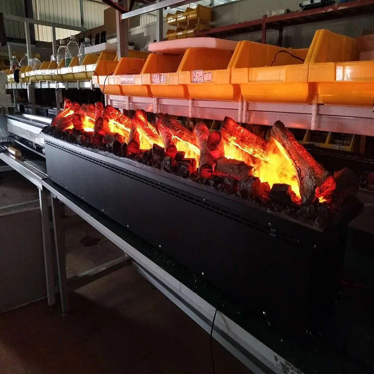 Shanghai factory wholesales 1800mm length artificial charcoal flame 3d water vapor electric fireplace without heater