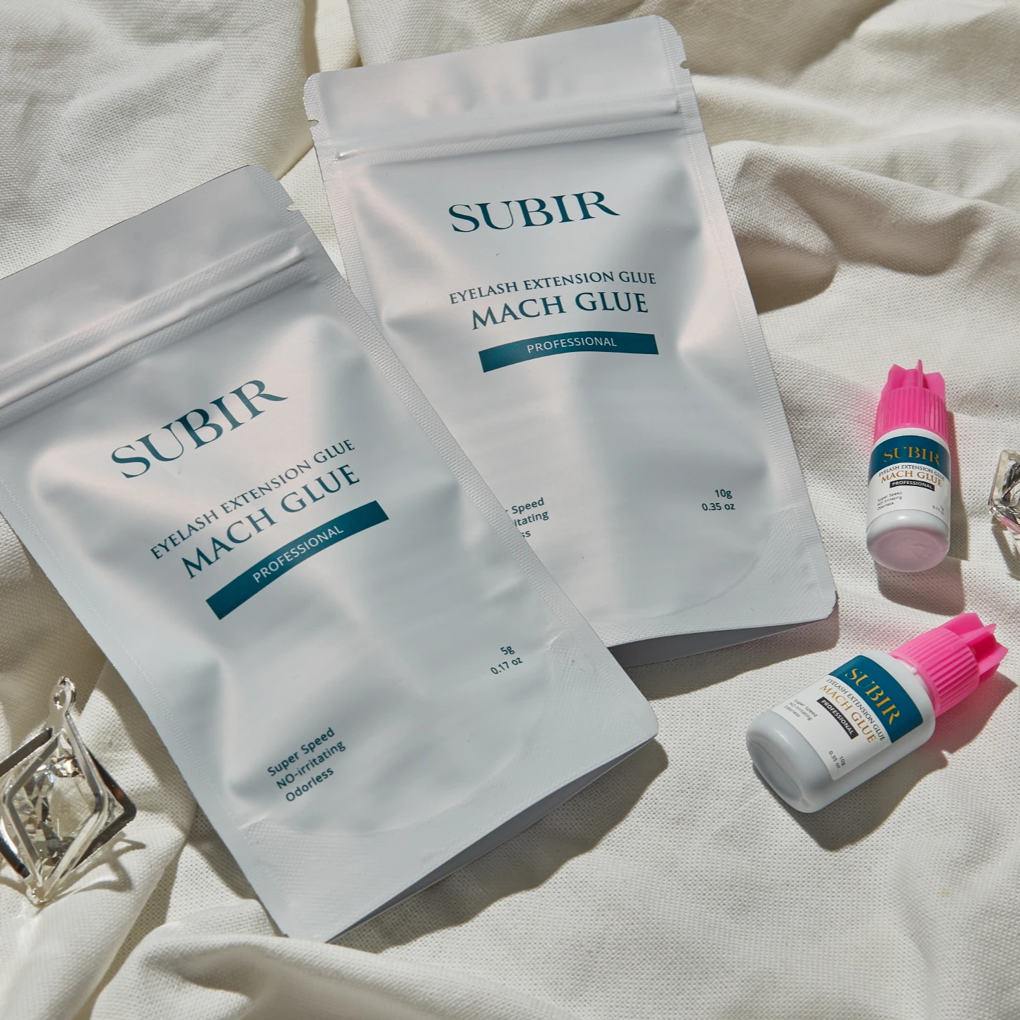 Korean Super Fast Dry Eyelash Extension Glue High Viscosity Latex Free 0.5-1 Second Speed 6+ Week Durability Water Proof 10ml