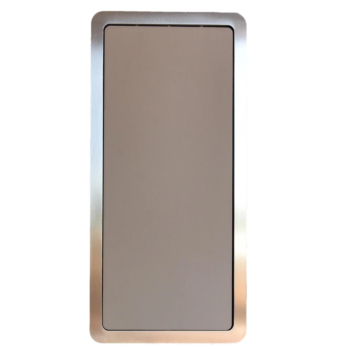 Recessed Toilet brush   Stainless SteelSteel varnished matt visone (mink)