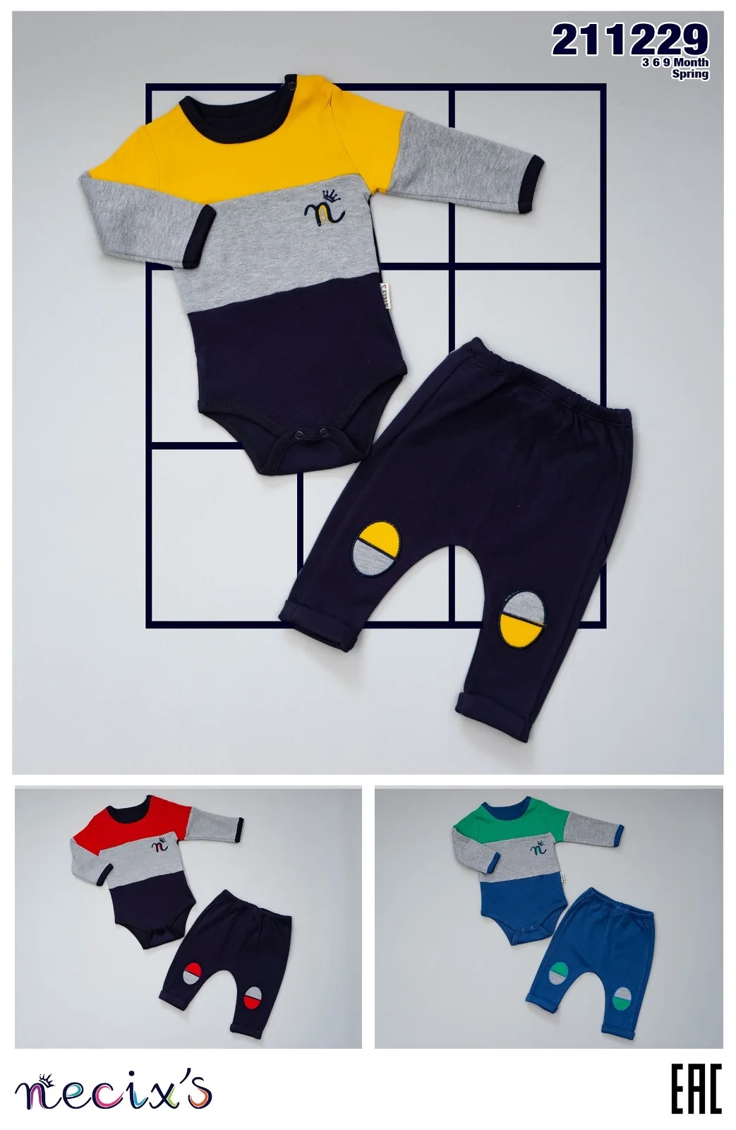 Горячая распродажа! Уникальный комплект из 2 предметов с вышивкой для маленьких мальчиков, весеннее Мягкое хлопковое детское боди, комплект одежды от бренда Necix