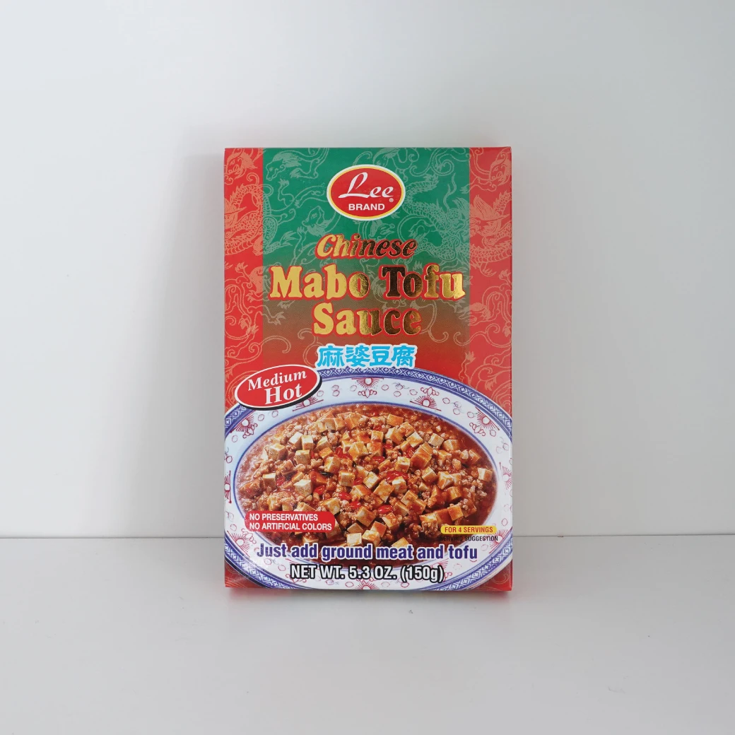 
 Подлинное качество, жареный китайский соус mabo tofu (Med-Hot) 150GM, легкое приготовление от бренда Lee  