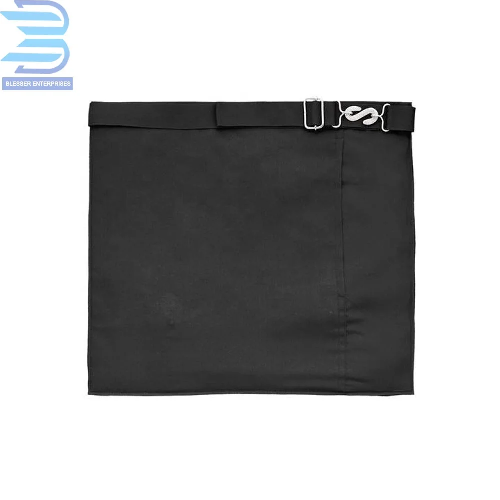 Best Freemasonry Items Masonic Regalia Master Mason Funeral Black Apron With Black Machine Embroidery