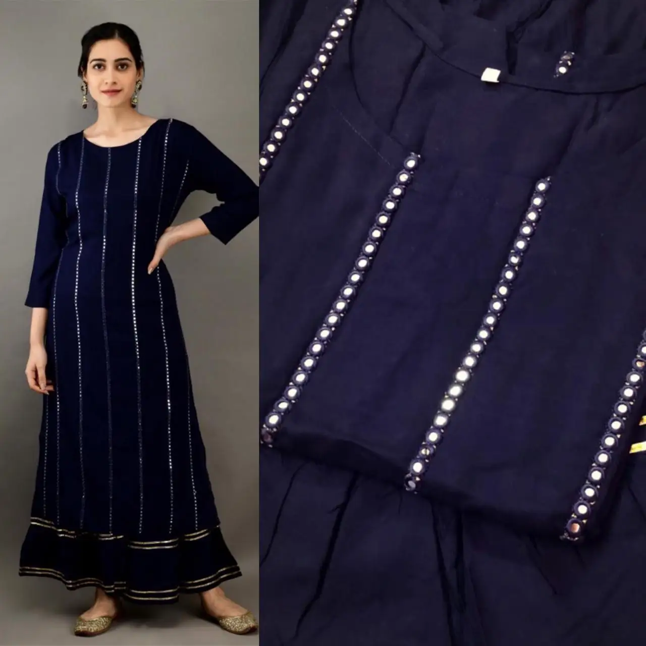 Обычная одежда новейший дизайн искусственный шелк прямой крой Kurtis Оптовая