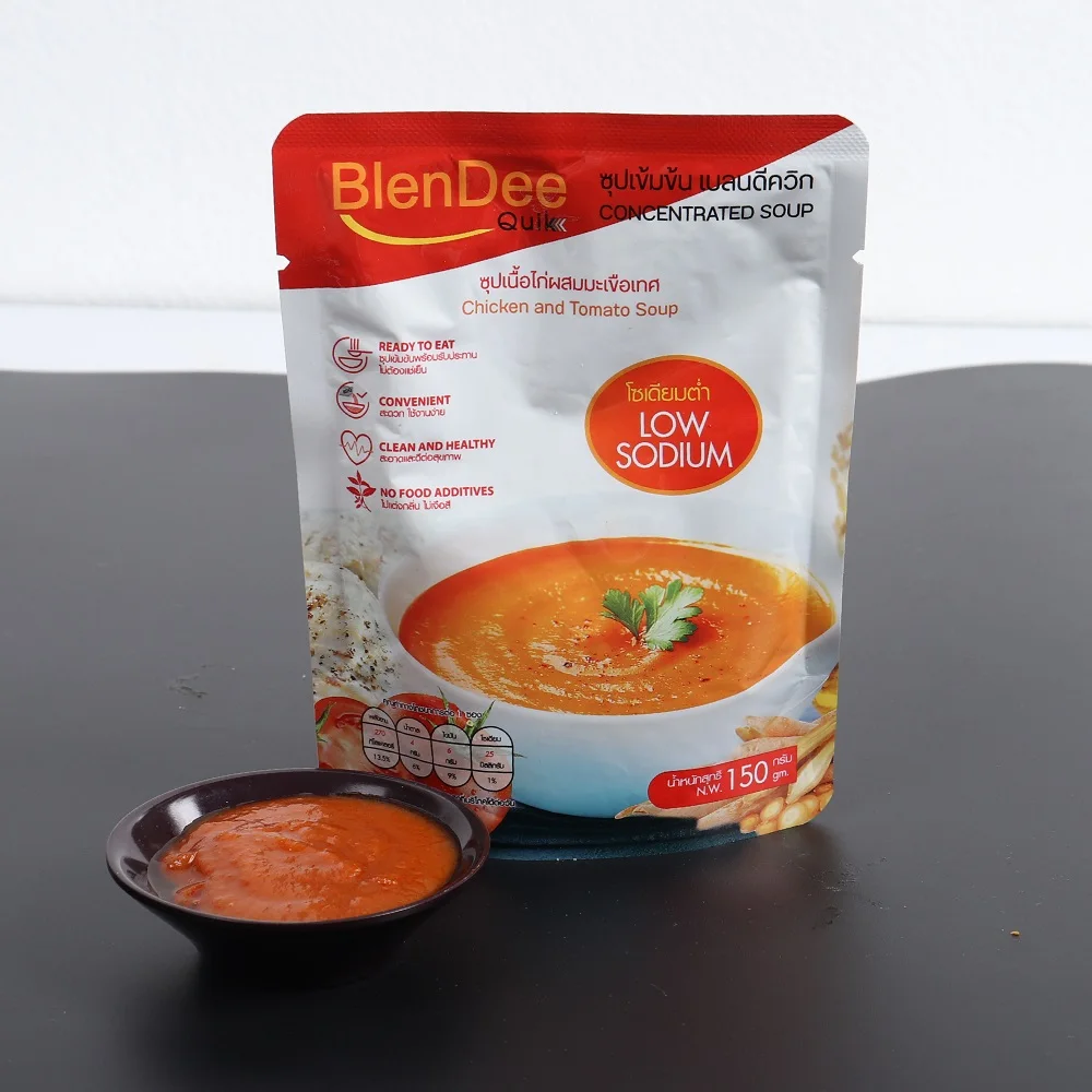  Premium Quality Chicken and Tomato Concentrated Soup With Low Sodium Formula From
