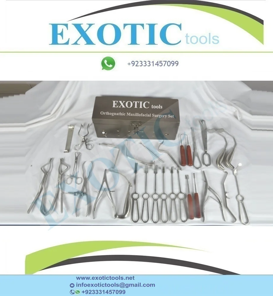 Maxillofacial Surgery Instruments Complete Set Of 29 Pieces and Sterilization Box Reasonable Price with Premium Quality