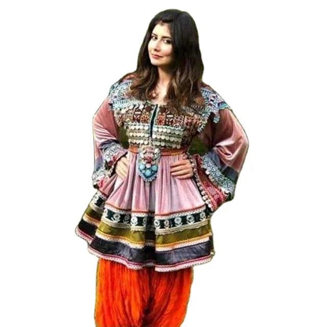 Superb Styles Afghani Kuchi Dresses For Eid quality solid color Embroidery long sleeve Afghan women dress