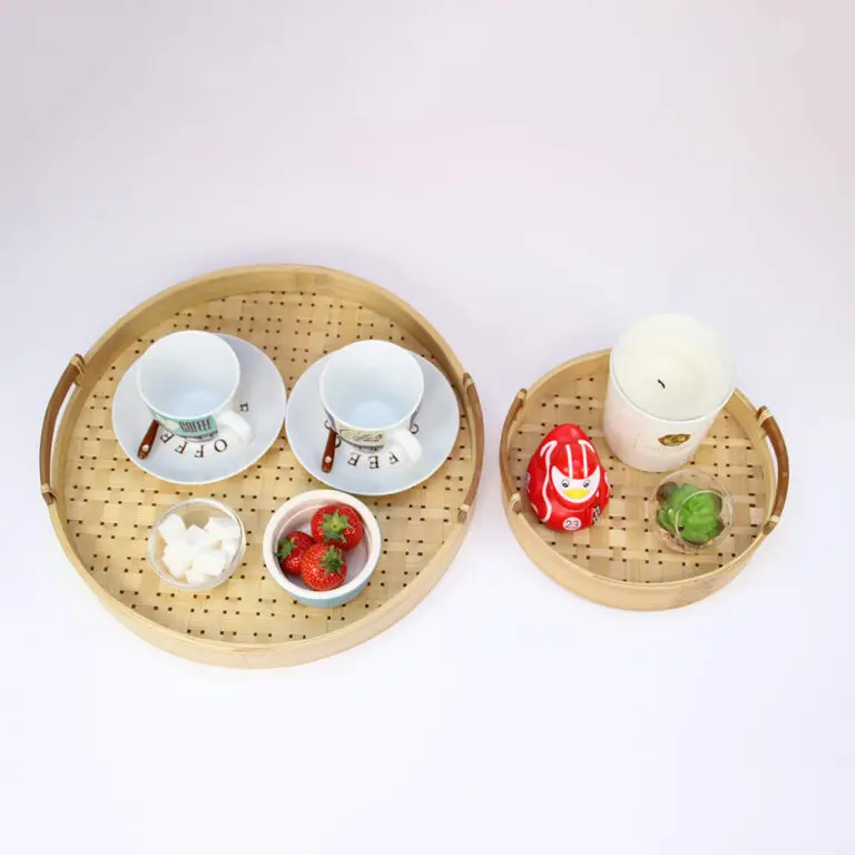 Woven bamboo tray bamboo product made in Vietnam bamboo set tray round tray