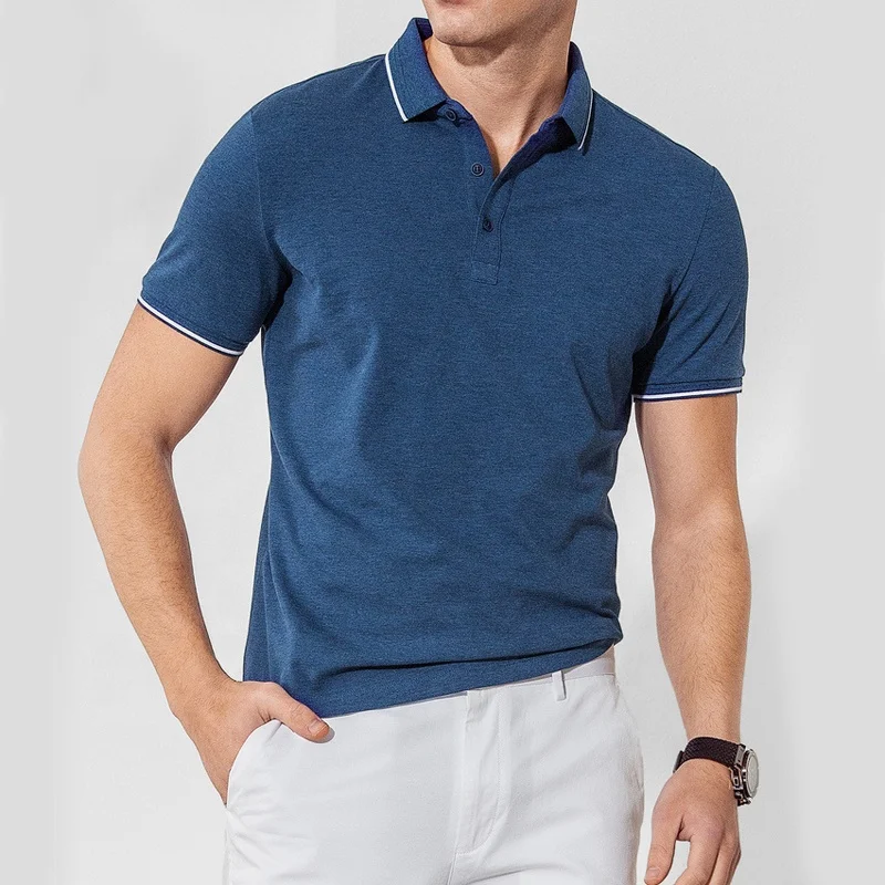 OEM wholesale custom logo golf polo blank black and white custom men polo shirt summer casual wear fashion wear