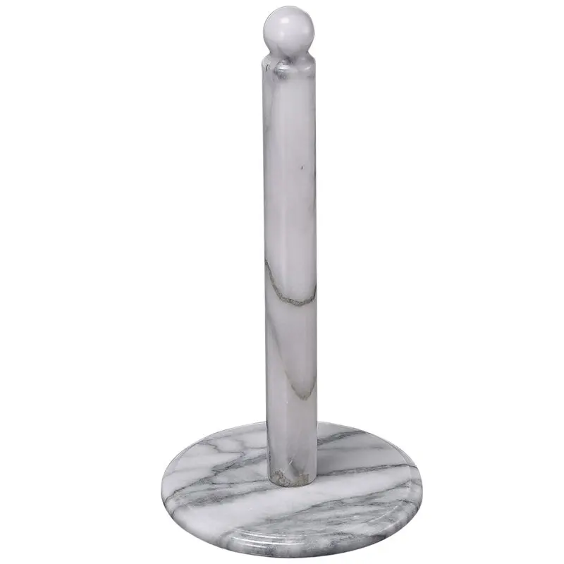 Marble Paper Towel Holder Black Countertop Storage Bathroom Gloss Polish Tissue Roll Toilet Standing Kitchenware Wholesale